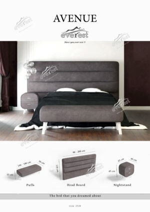 تاج بالاسری تختخواب باکس مدل اونیو