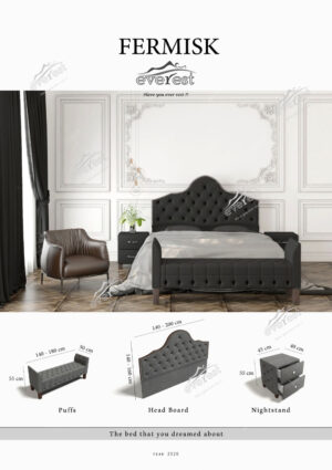 تاج بالاسری تختخواب باکس مدل فرمیسک