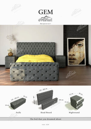 تاج بالاسری تختخواب باکس مدل جم