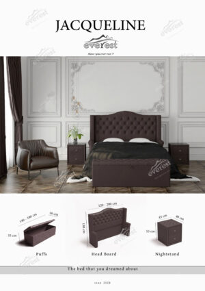 تاج بالاسری تختخواب باکس مدل ژاکلین