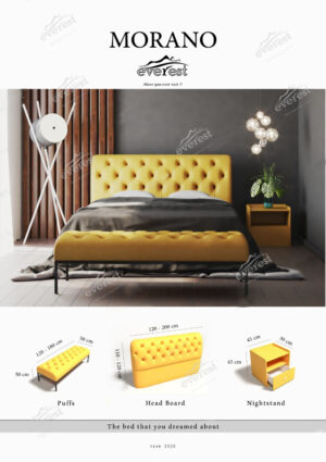 تاج بالاسری تختخواب باکس مدل مورانو