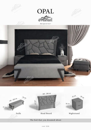 تاج بالاسری تختخواب باکس مدل اوپال