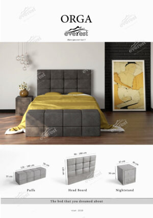 تاج بالاسری تختخواب باکس مدل اورگا