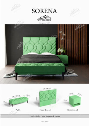 تاج بالاسری تختخواب باکس مدل سورنا