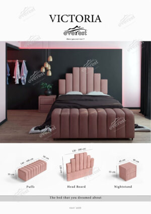 تاج بالاسری تختخواب باکس مدل ویکتوریا