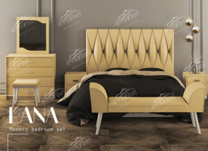 تاج بالاسری تختخواب باکس مدل لانا