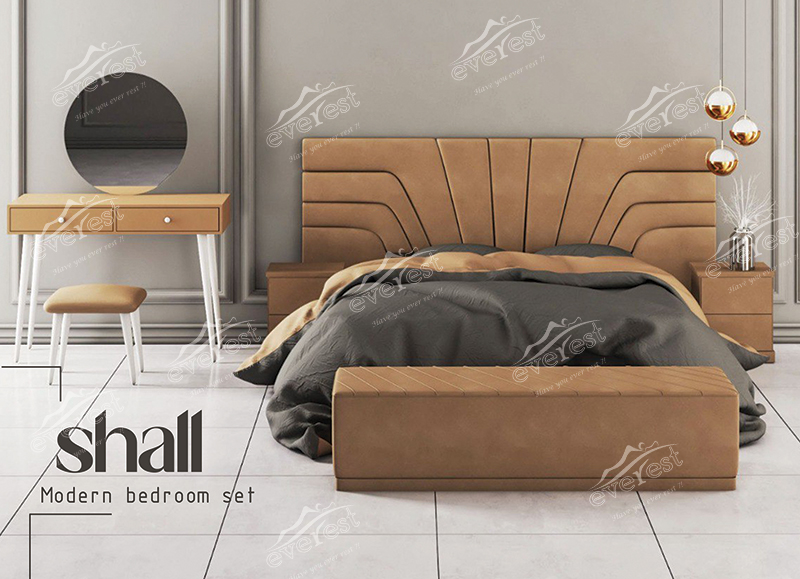 Shall تاج بالاسری تختخواب باکس مدل شال